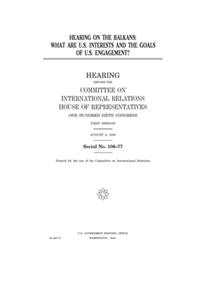 Hearing on the Balkans