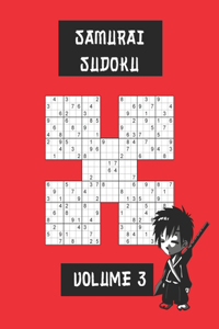 Samurai Sudoku Volume 3: Third Book of 100x5 Sudoku Puzzles Average Difficulty and Hard