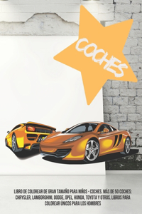 Libro de colorear de gran tamaño para niños - Coches. Más de 50 coches