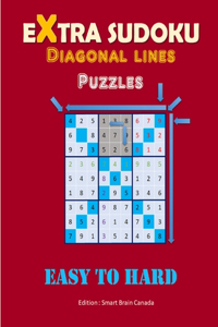 Extra SUDOKU - LARGE PRINT - Diagonal lines