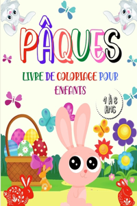 Pâques livre de coloriage pour enfants de 4 à 8 ans
