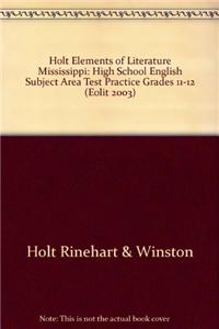 Holt Elements of Literature Mississippi