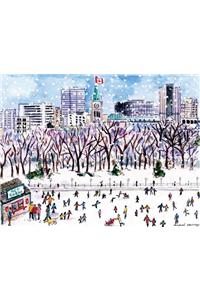 Michael Storrings Canadian Skaters Holiday Embellished Notecards