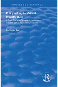 Policymaking for Critical Infrastructure