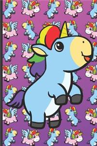 Blue and Pink Unicorns Notebook