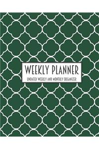 Weekly Planner Undated Weekly and Monthly Organizer