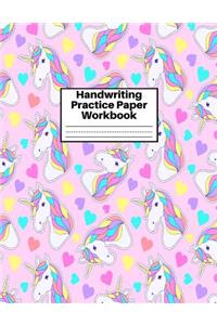 Handwriting Practice Paper Workbook
