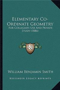 Elementary Co-Ordinate Geometry