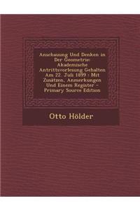 Anschauung Und Denken in Der Geometrie