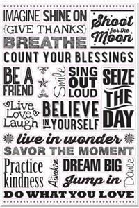 Believe in Yourself Peel & Stick Wall Decal Set (27 Removable Vinyl Wall Decals)