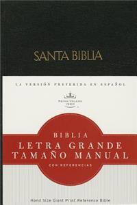RVR 1960 Biblia Letra Grande Tamaño Manual, negro tapa dura con índice