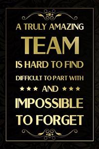 A Truly Amazing Team is Hard to Find Difficult to Part With and Impossible to Forget