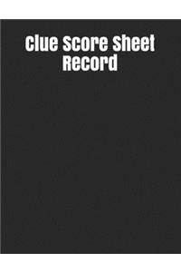 Clue Score Sheet Record