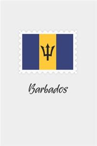 Barbados flag minimalist notebook