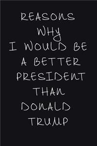 Reasons Why I Would Be a Better President Than Donald Trump