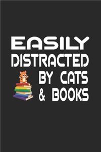 Easily Distracted By Cats & Books