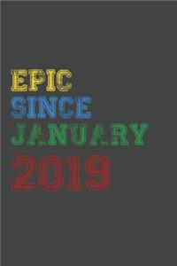 Gift Idea Epic Since 2019 Notebook Vintage Birthday Gift Idea