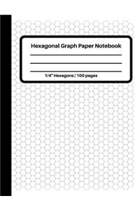 Hexagonal Graph Paper Notebook 1/4