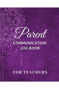 Parent Communication Log Book For Teachers