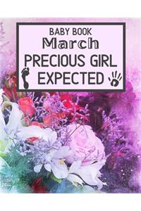 Baby Book March Precious Girl Expected