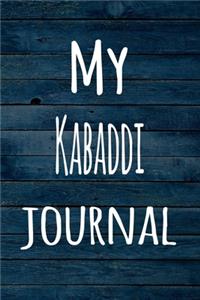 My Kabaddi Journal