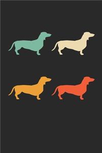 Dachshund Notebook - Retro Dachshund Journal - Vintage Dachshund Diary
