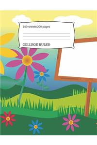 Summer Floral Composition Notebook