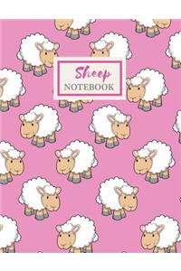 Pink Sheep Composition Notebook - Back To School Journal For Girls