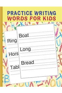 Practice Writing Words for Kids