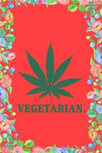 Vegetarian Cannabis Weed Journal Notebook