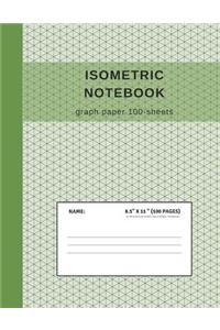 Isometric Notebook Graph Paper 100-Sheets