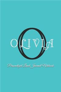 Olivia Personalized Lined Journal Notebook
