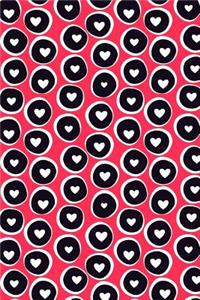 Journal Notebook Hearts in Circles Pattern 3