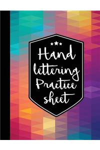 Hand Lettering Practice Sheet: 160 Pages Hand Lettering & Calligraphy Practicing 2