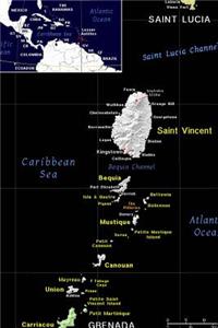 Modern Day Color Map of Saint Vincent and the Grenadines Journal