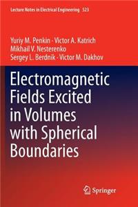 Electromagnetic Fields Excited in Volumes with Spherical Boundaries