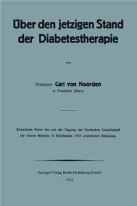 Über Den Jetzigen Stand Der Diabetestherapie