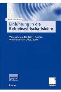 Einfuhrung in Die Betriebswirtschaftslehre