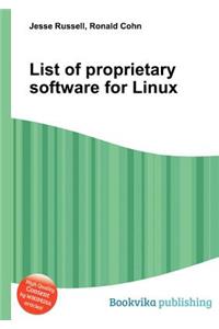 List of Proprietary Software for Linux