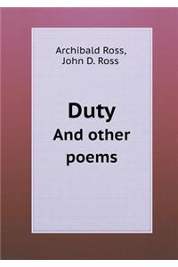 Duty and Other Poems