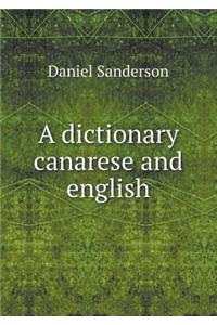 A Dictionary Canarese and English