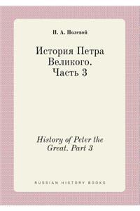 History of Peter the Great. Part 3