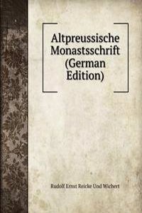 Altpreussische  Monastsschrift (German Edition)