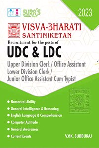 SURA`S VISVA-BHARATI SANTINIKETAN UDC & LDC Office Assistant and Typist Exam Book in English Medium - Latest Updated Edition 2023