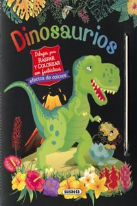 Dinosaurios. Dibujos para raspar y colorear