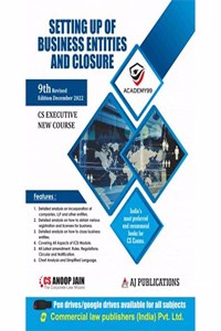 Setting up of Business Entities and Closure