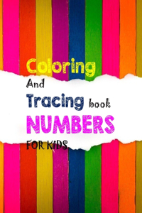 Coloring and tracing book numbers for kids