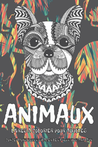 Livres à colorier pour adultes - Conceptions pour soulager le stress des animaux - Animaux