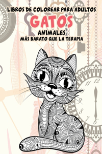 Libros de colorear para adultos - Más barato que la terapia - Animales - Gatos