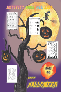 Happy Halloween Activity Book for Kids Ages 4-8